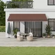 shumee Ročno zložljiva tenda rjava 500x300 cm