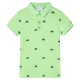 vidaXL Otroška polo majica neon zelena 140, (21036516)