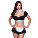 Baci Maid Black Ruffle with White Under Bust