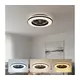 LED prigušiva stropno svetlo sa ventilatorom VENTELUX LED/48W/230V crno + daljinski upravljač