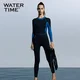 Watertime Ženski jednodelni kupaći kostim, Dugi rukav, Crni