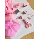 Sinsay - Set kancelarijskog materijala sa futrolom sa printom mašne 6 pack - roze