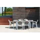 Vrtna garnitura ALLORO 140 + 6x stol PALMA - tortora/bianco