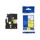 Brother Trak TZE-FX631, 12 mm, rumen/črn, z upogljivim trakom, dolžina 8 m
