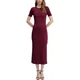 Obleka Calvin Klein Jeans bordo barva, LV044C902G