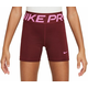 Djevojke kratke hlače Nike Kids Pro Dri-Fit Shorts - dark team red/playful pink