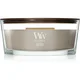 Woodwick Wood Smoke dišeča sveča z lesenim stenjem 453.6 g