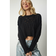 Happiness Istanbul Womens Black Ripped Detail Knitwear Sweater