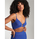 Sinsay - Crop top u stilu negližea - zumbul plava