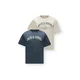 JACK & JONES Majica JJEDENVER bež/temno siva/bela