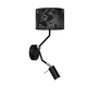 Zidna lampa SATINO 1xE27/40W/230V + 1xGU10/MR11/7W crna/siva