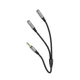 Hoco AUX kabel 2 v 1, 3,5 mm jack (moški) na 2 x 3,5 mm jack (ženski), Hoco, 0,25 m, UPA21, siv (SC)