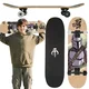 Disney STAR WARS Mandalorian Leseni skateboard za mlade, 79 cm, velika protizdrsna plošča, stabilen do 100 kg
