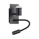 Brilagi - LED fleksibilna zidna lampa NUBILA 1xE27/25W/230V + integrisana LED 3W crna