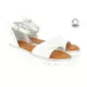 Kožne ženske sandale D-236BL bele