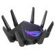 ASUS ROG Rapture GT-AXE16000 wireless router 10 Gigabit Ethernet Tri-band (2.4 GHz / 5 GHz / 6 GHz) Black