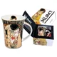 Carmani PORCELANSKA SKODELICA GUSTAV KLIMT ČRNI POLJUB DARILO ZA NJEN DOM