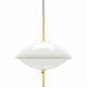 Viseća lampa CLAM, 44 cm, bijela/mjed, Fritz Hansen