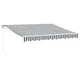 Vidaxl Zložljiva tenda antracit in bela 3x2,5 m blago in aluminij