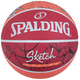 Spalding Žoge košarkaška obutev rdeča 7 Sketch Drible