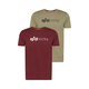 ALPHA INDUSTRIES Majica, zelena, rdeča