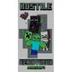 Siva bombažna otroška brisača 70x140 cm Minecraft Hostile Behaviour – Jerry Fabrics