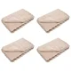 vidaXL Dežnik iz umetnega zajčjega krzna 4 pcs Bež 150 x 220 cm