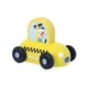 Janod Cross roads Leseni avto za potiskanje Taxi rumena