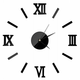 Zidni sat 130 cm sa rimskim brojevima, crni