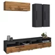 MID.YOU Dnevni Regal Arila, Barva Hrasta, Antracit, 5-Delno