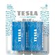 TESLA Blue+ cink-ogljikova baterija D (R20, velika enocelična, mehurčkasta ovojnica) 2 kosa