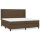 vidaXL vidaXL Box spring postelja z vzmetnico temno rjav 200x200 cm blago, (20899055)