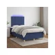 Krevet box spring s madracem LED plavi 120 x 200 cm od tkanine