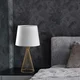 Opviq Stona lampa Telis-5384, 28x28x55 cm, IP20, Zlatno-bele boje