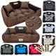 shumee Pasja postelja KINGDOG 55x45 cm personalizirana nepremočljiva rjava