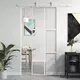 Klizna vrata bijela 76x205 cm od kaljenog stakla i aluminija