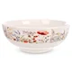Northix Porcelanasta skleda za solato, 20,5 cm, 1,6 l, bela divja roža