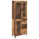 Vidaxl Visok predalnik Star les 69,5 x 34 x 180 cm Konstruiran les