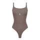 GOD SAVE QUEENS Bodi Second Skin Square-Neck Bodysuit rjava