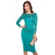 Amiatex Ženska obleka 72694, turkiz, 14