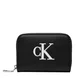 Calvin Klein Denarnica Bold Ck Medium Zip Around LV04F1154G Črna