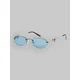 Roxy Laguna Shiny Silver Sunglasses blue