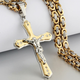Moška verižica Zircon Kreuz - Zlata/Srebrna/70cm KP32536