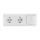 Aigostar - Komplet 2x utičnica sa prekidačem 2x16A/250V SCHUKO