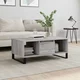 Vidaxl Klubska mizica siva sonoma 90x50x36,5 cm inženirski les