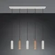 Trio Lighting Visoka svetilka Soka, rjava/siva, dolžina 85 cm, kovina, 5-svetilna. - Dnevna soba/jedilnica - Sodobni - rjava, siva
