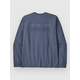 Patagonia P-6 Logo Responsibili moška majica z dolgimi rokavi current blue