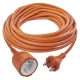 Produžni kabel 1 utičnica 20m narandžasti