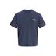 JACK & JONES Majica svetlo modra / rjava / temno siva / bela