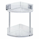 WENKO 22690100-Ugaona polica VACUUM-LOC QUADRO ED 28x32,5 cm srebrna/sjajni hrom